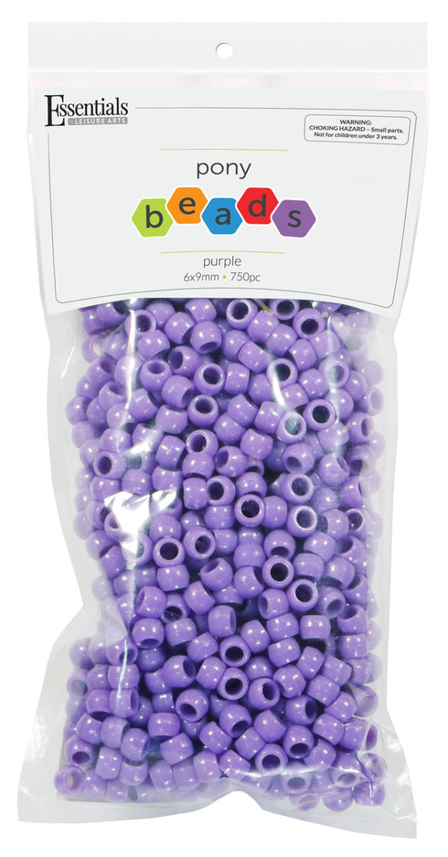 Opaque Purple Pony Beads